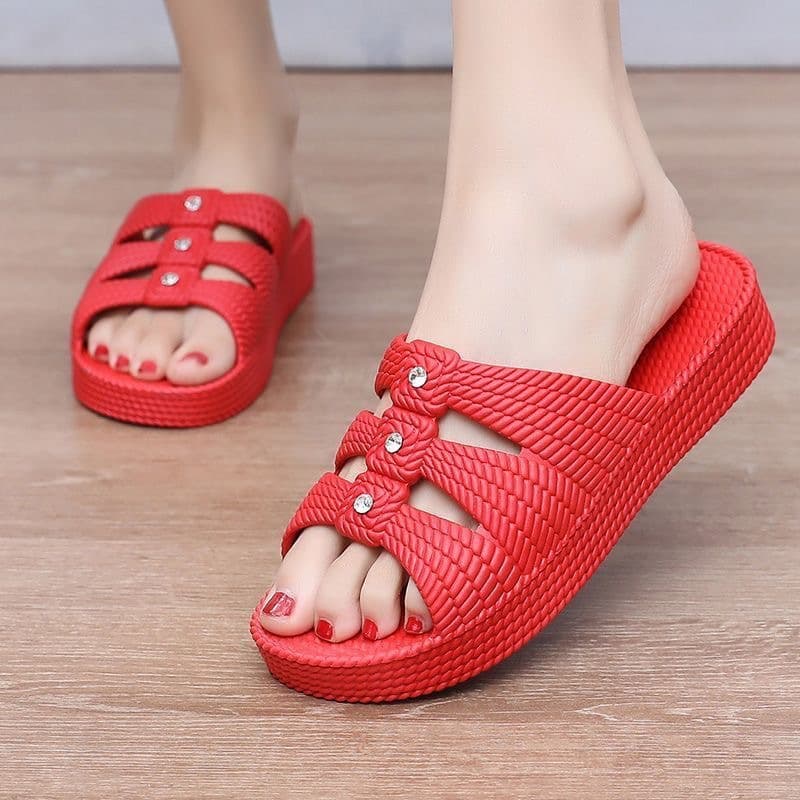 2025 Summer New Anti-Slip Sandals Women's Wedge Anti-Slip Mom Shoes Plastic Workshop Work Sandals Nurse Sandals