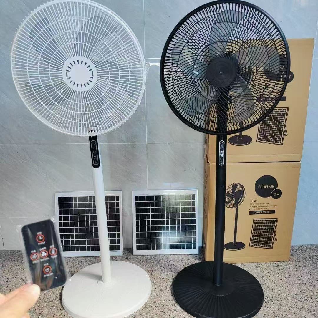 Solar Fan English Export Electric Fan, Floor Fan for Export Cross-Border Trade, Direct from Manufacturer