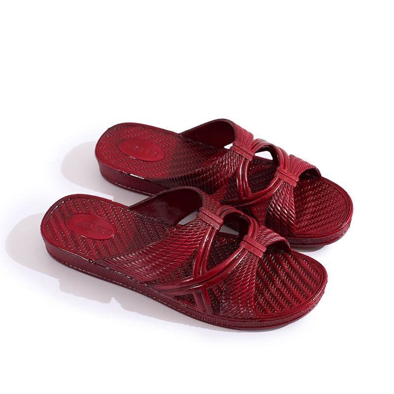 Mother Middle-Aged and Elderly Sandals Summer Women Comfortable Non-Slip Soft Sole Flat Bathroom Grandma Indoor Home Shoes