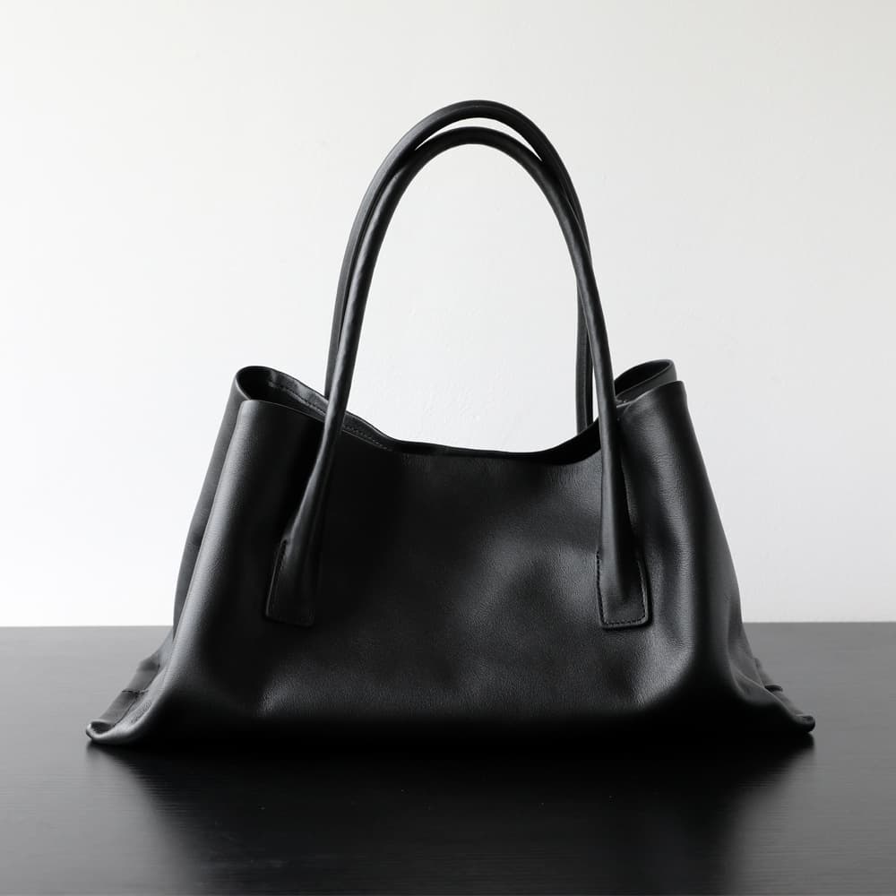 Light luxury niche first-layer cowhide tote bag large-capacity shoulder armpit bag commuter bag large ingot handbag for women