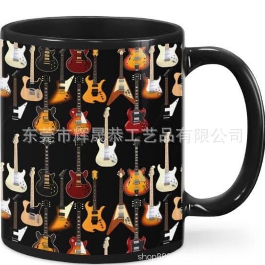 Cross-border Independent Station Types Of Guitar Mugs New Guitar Mug Color-Changing Coffee Cup