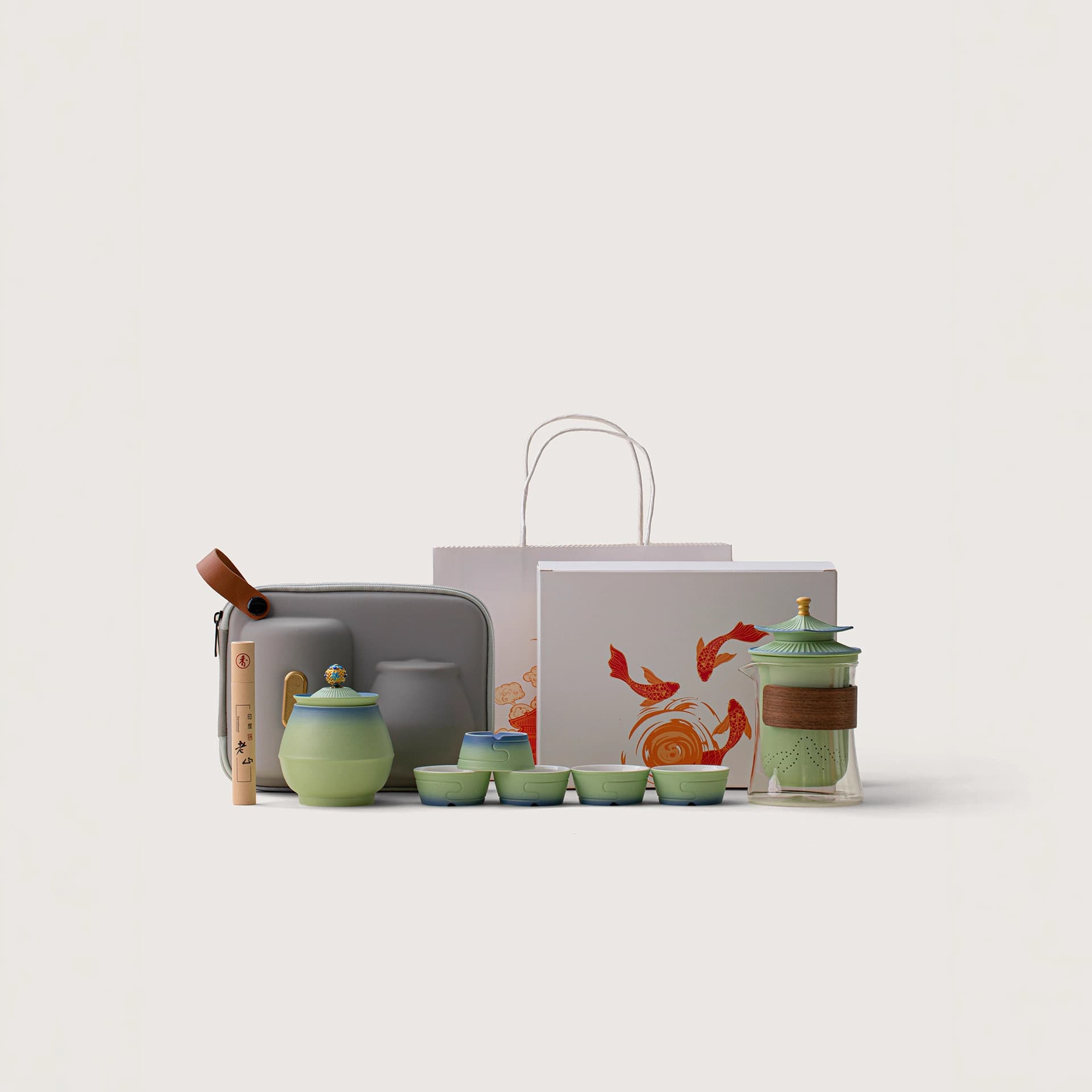 Forbidden City Cultural Creative Gongfu Tea Set, Lazy Automatic Tea Maker Gift Box, Housewarming Gift for Elders