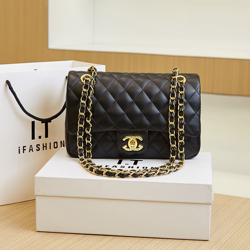 New Fashion Genuine Leather Crossbody Bag for Women, Premium Trendy Diamond Quilted Chain Shoulder Bag, Chic Style, Large Capacity