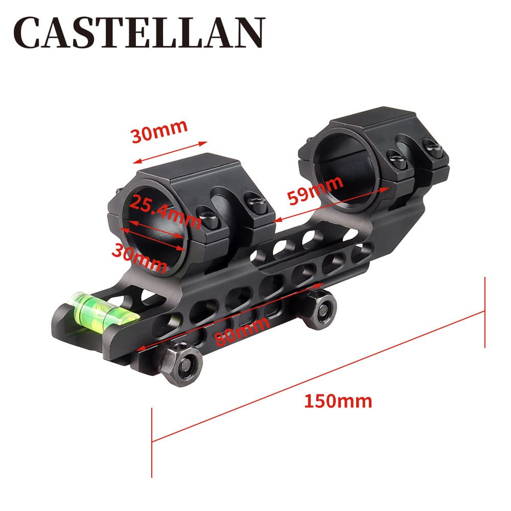 25.4/30mm Level Tube Clamp Rear Extension Level Integrated Mount Scope Level Integrated Tube Clamp