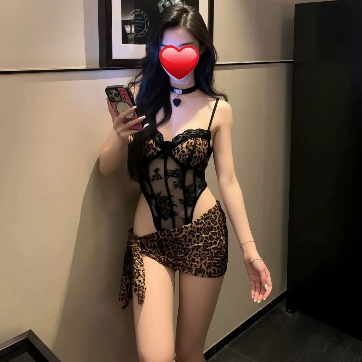 Zheying Plus Size Sexy Lingerie Steel Ring Leopard Print Bodysuit Uniform Temptation Pure Desire Flirting Midnight Charm