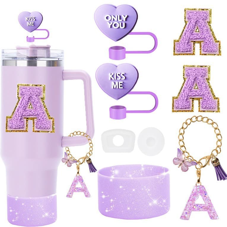 Cross-border New Stanley Cup Handle Water Bottle Charm Mini Cup Straw Cap Elf Pom-pom Pendant Cup Sleeve