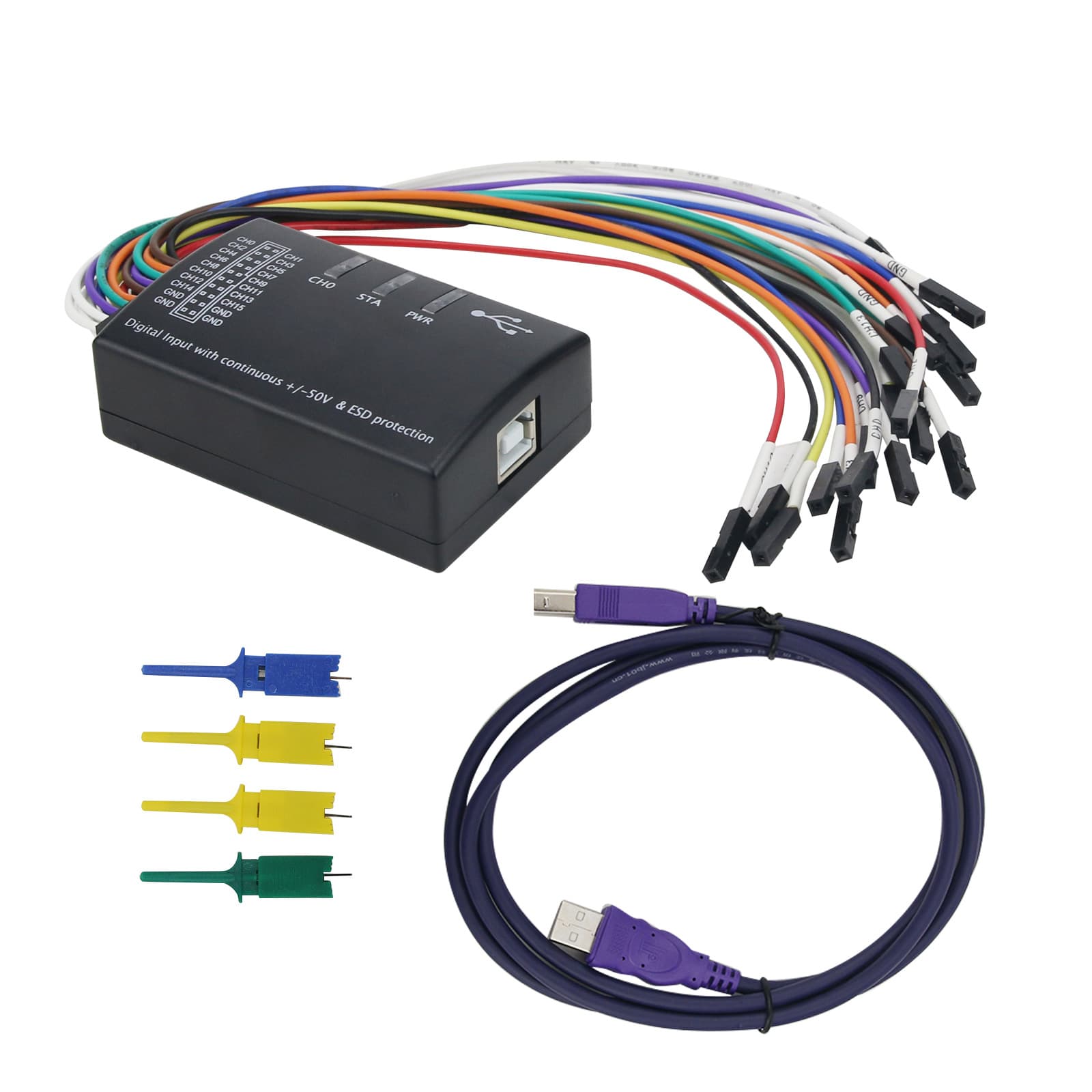 Saleae Logic USB logic analyzer multi-system compatible official version 100M sampling rate 16 channels
