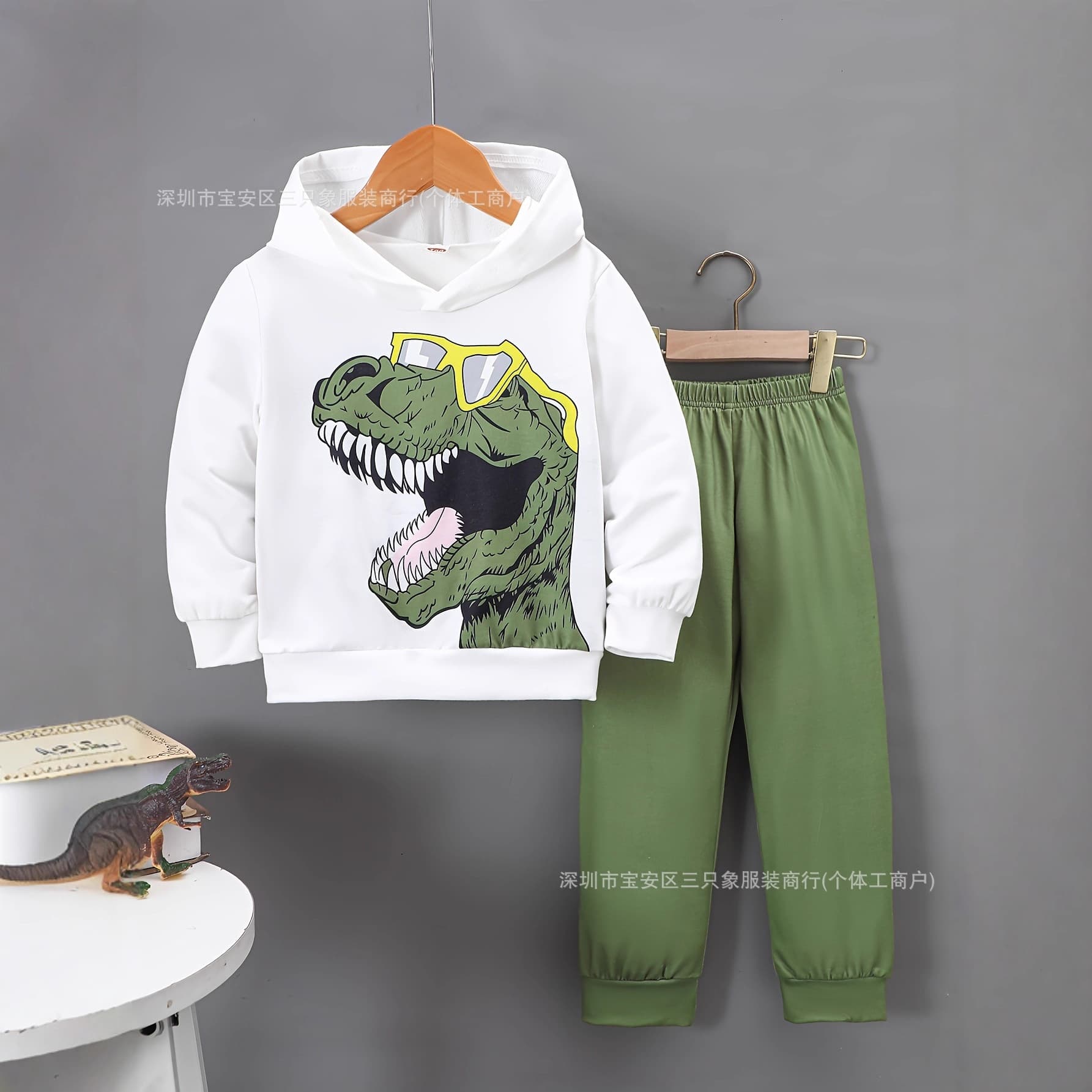Boys' Warm Hoodie Set, Children's Autumn Sports Set