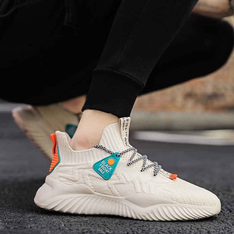Coconut men's shoes summer new breathable mesh shoes men's Korean version versatile fly weave sports casual running dad shoes