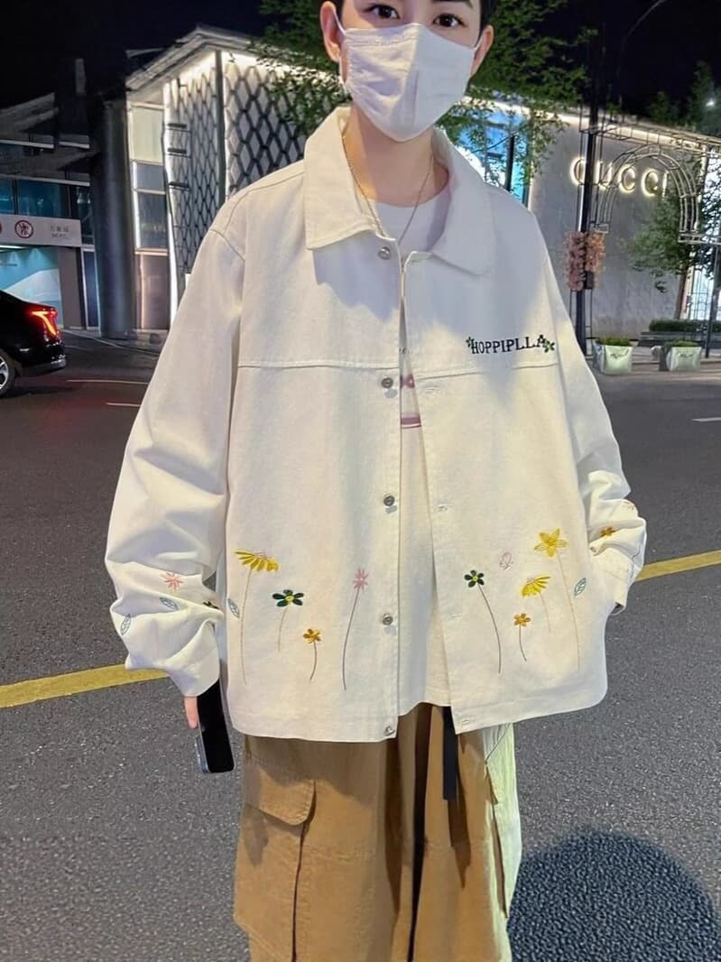 Youth work jacket men's spring and autumn versatile new style handsome style men's tops boys wear pink jacket trend
