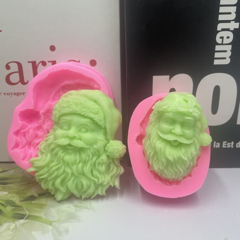 DIY Santa Claus Silicone Mold for Fondant Pastry Cake Chocolate Decoration Clay Silicone Mold Factory Direct