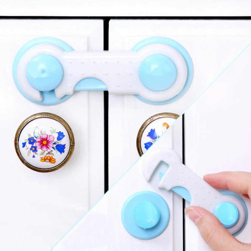 Child Anti-opening Lock Latches for Home Wardrobes, Plastic Fixed Sealing Drawer Clips, No-drill Safety Locks