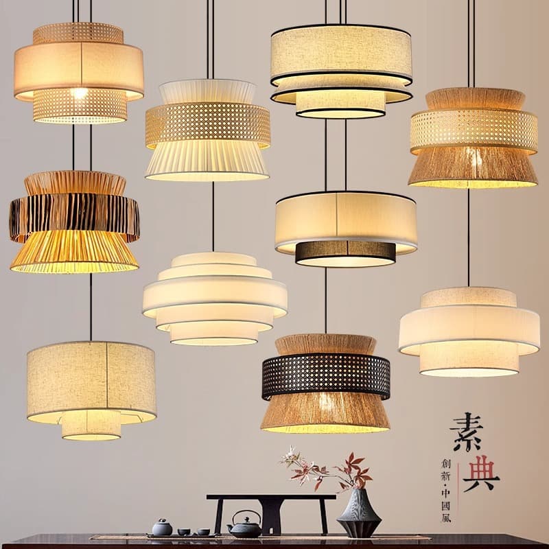 Wabi-Sabi Style Nordic Living/Dining Room, B&B/Hotel Designer Fabric, Japanese/New Chinese Restaurant Bar Decorative Light