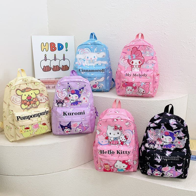 Kindergarten elementary school student backpack cartoon anime cute printed boys and girls backpack, 2025 new children's backpack