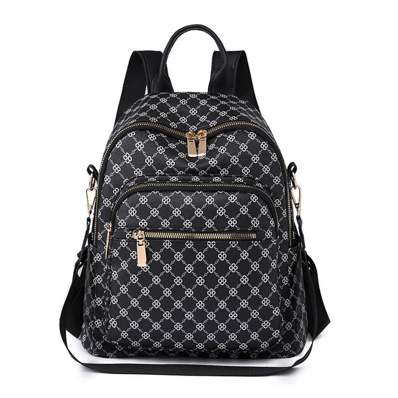 Fashion Women's New Retro Print Letter Large Capacity Travel 3-in-1 Backpack