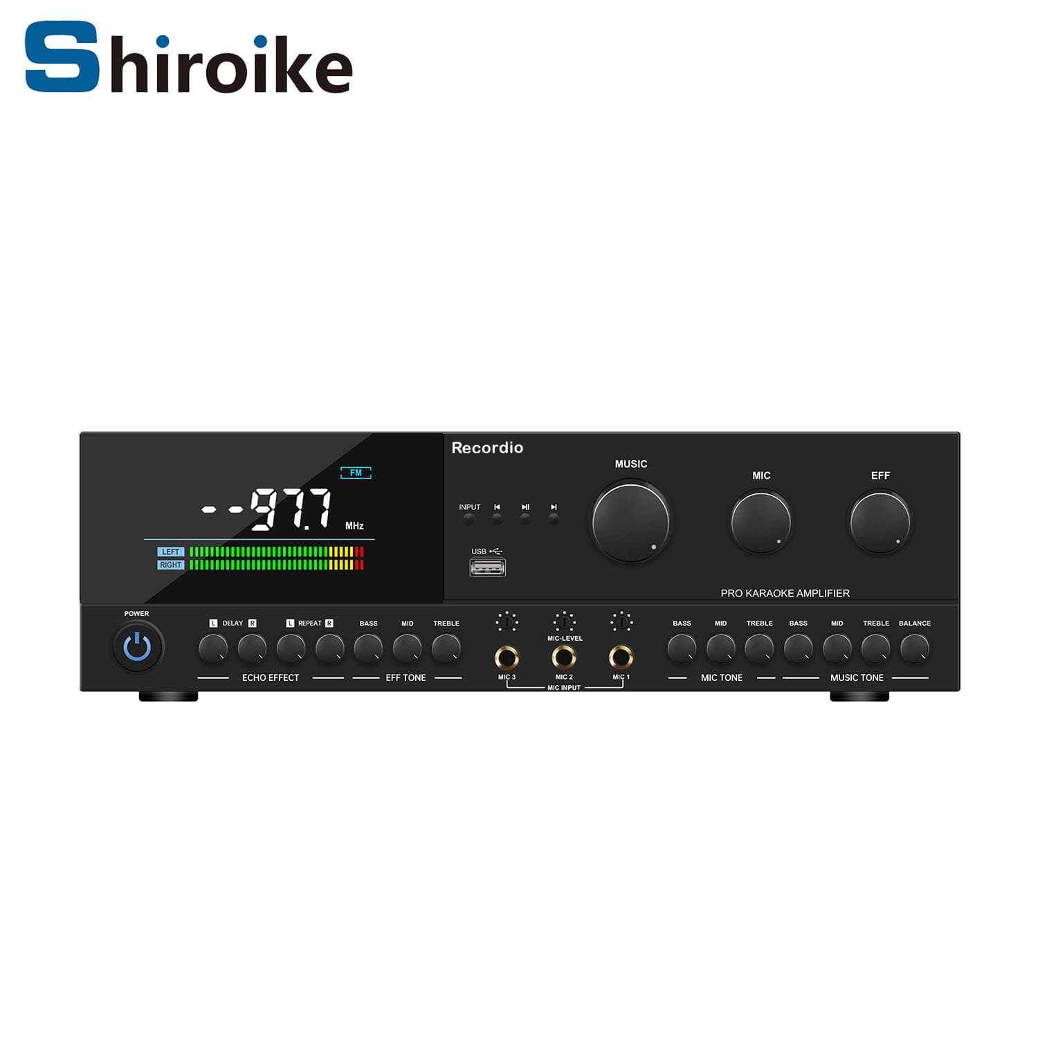 Professional Bluetooth Preamplifier Audio High-Power Karaoke Amplifier USB Audio Power Amplifier