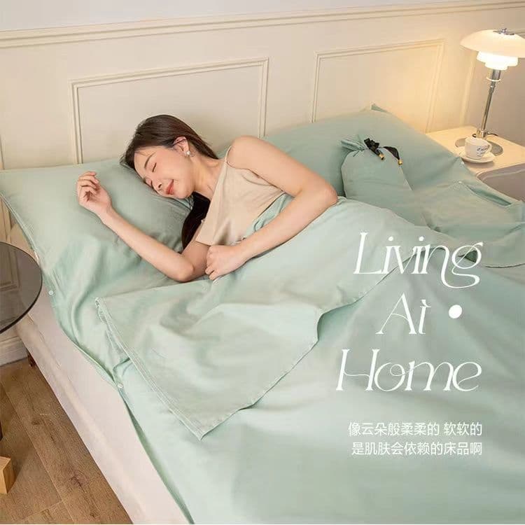 A Maternity-Grade Washed Cotton Hotel Anti-Dirt Sleeping Bag, Adult Portable Travel Bed Business Trip Train Berth Wholesale