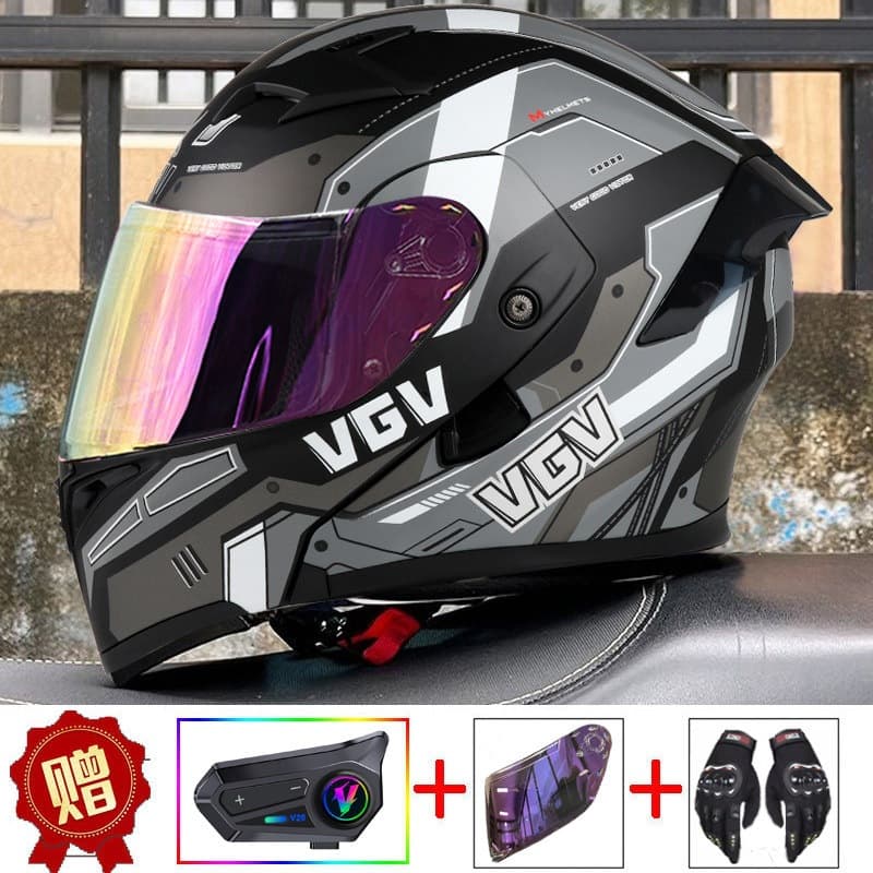 2026 New VGV3C Certified Motorcycle Flip-Up Helmet Winter All-Season Unisex Safety Helmet