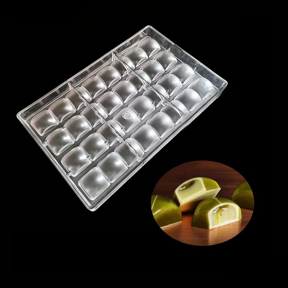10g 32-Cavity Square Dome PC Food-Grade Chocolate Mold Round Top Square Candy Mold LD2078
