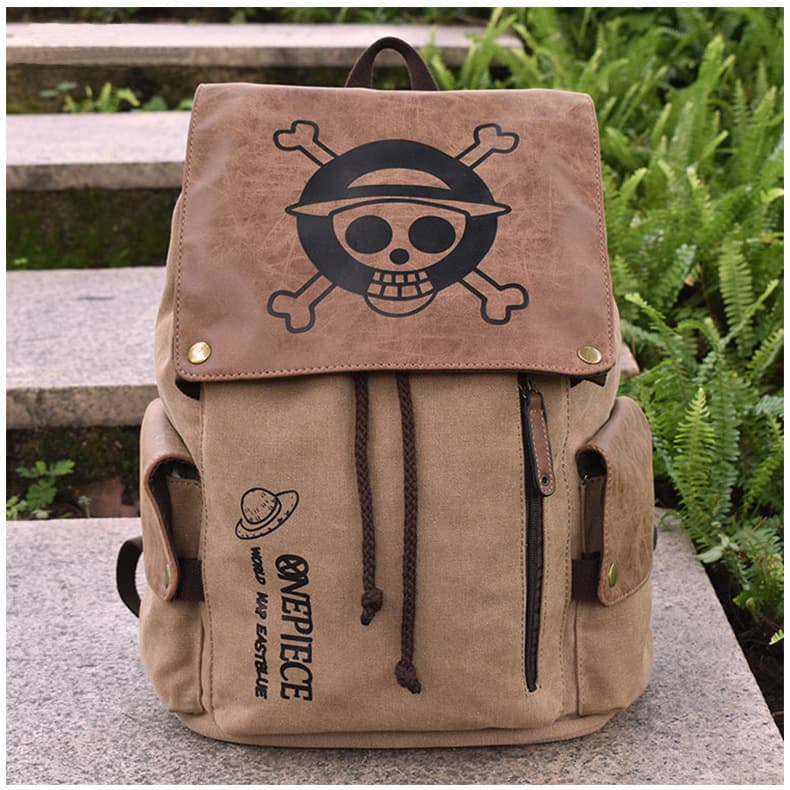 Original Anime Merchandise Canvas Backpack One Piece Attack on Titan Student School Bag Shoulder Bag Cross-border Hot Selling List