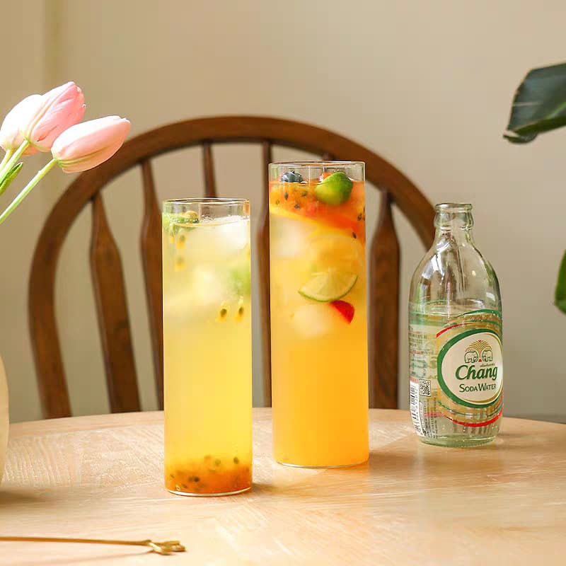 Trendy Restaurant Glass Cup Tall Extended Collins Cup Sparkling Water Cup Cocktail Cup Drink Cup Iced Coffee Cup