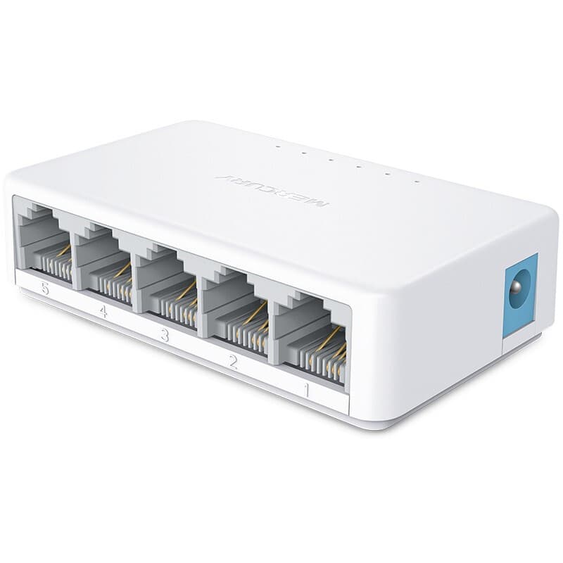 Mercury S105C 5-Port 100M Switch 4-Port Ethernet Network Splitter Monitoring Splitter
