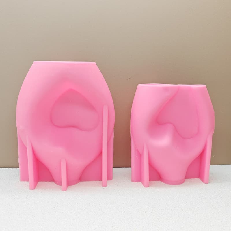 Caifu Love Hollow Vase Silicone Concrete Cake Mold Plaster Double Dried Flower Flower Arrangement Art Ornament
