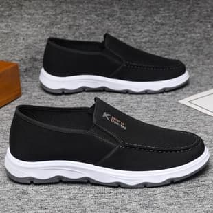 Spring/Autumn Men's Slip-On Breathable Casual Shoes Comfortable Non-Slip Middle-Aged and Elderly Driving Shoes Free Shipping