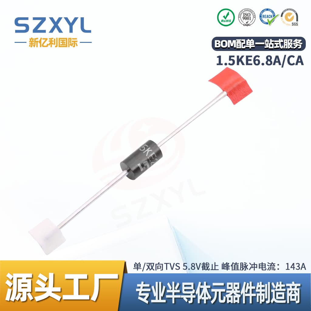 Tvs Transient Suppression Diode 1.5Ke6.8Ca1.5Ke7.5Ca1.5Ke8.2Ca1500W Surge Protection