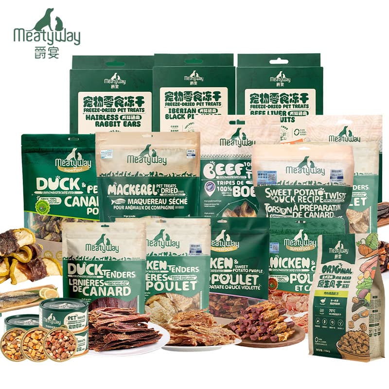 Meatyway Duck Jerky Dog Treats Sweet Potato Roll Chicken Jerky Sweet Potato Sticks 908g Dog Chew Training Treat