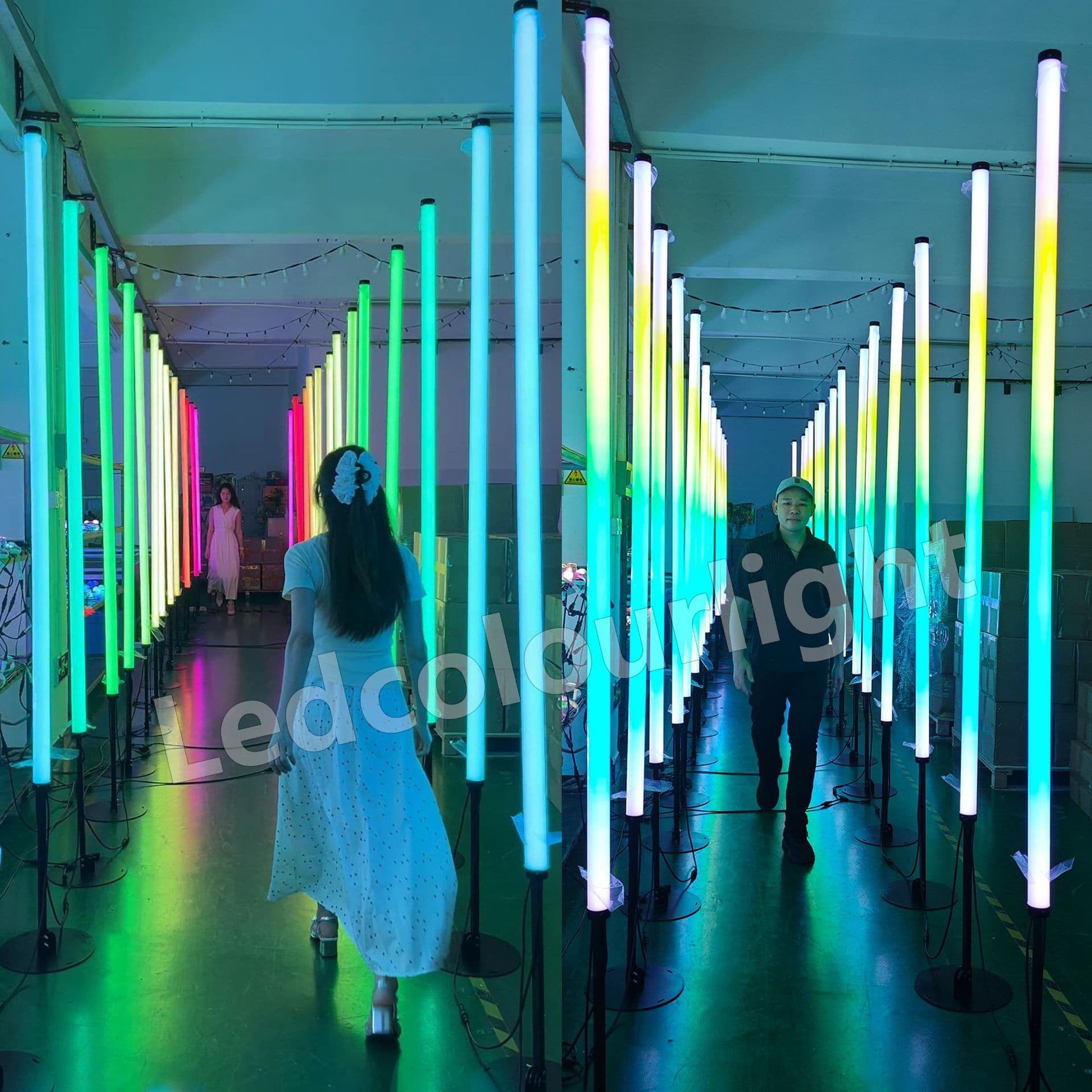 Customizable standing LED shadowless lamp, 360-degree luminous tube, DMX tube.