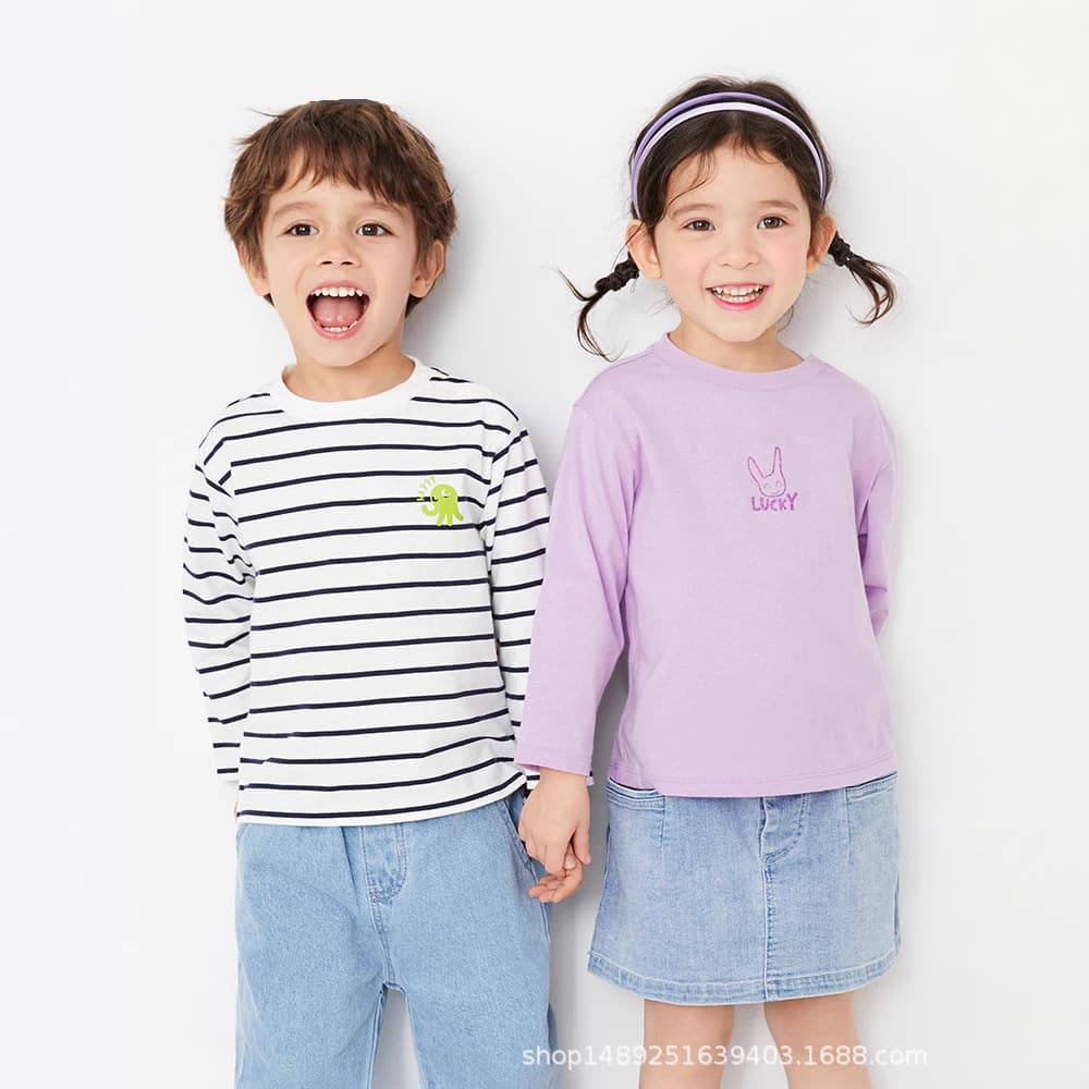 Children's T-Shirt Baby Long Sleeve T-Shirt for Girls and Boys Spring 2021 New Style Kids Fashion Top