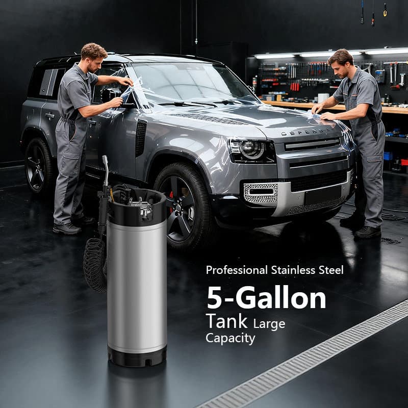 Straight tube car film stickers car clothes pressure tank pressure barrel transparent film construction kettle tool car clothes high-pressure watering can