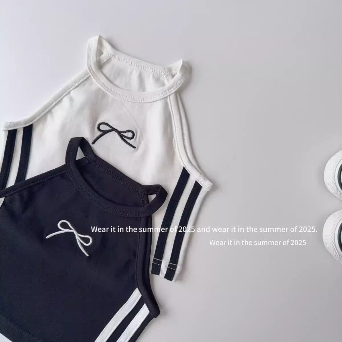 Girls Korean Style Fashion Halter Neck Sleeveless Vest Top Summer Short Baby Top