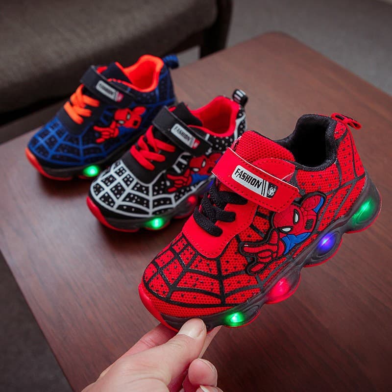 Autumn Children's Glowing Shoes Boys Girls Running Shoes Baby Flashing Single LED Light Sports Mesh Net