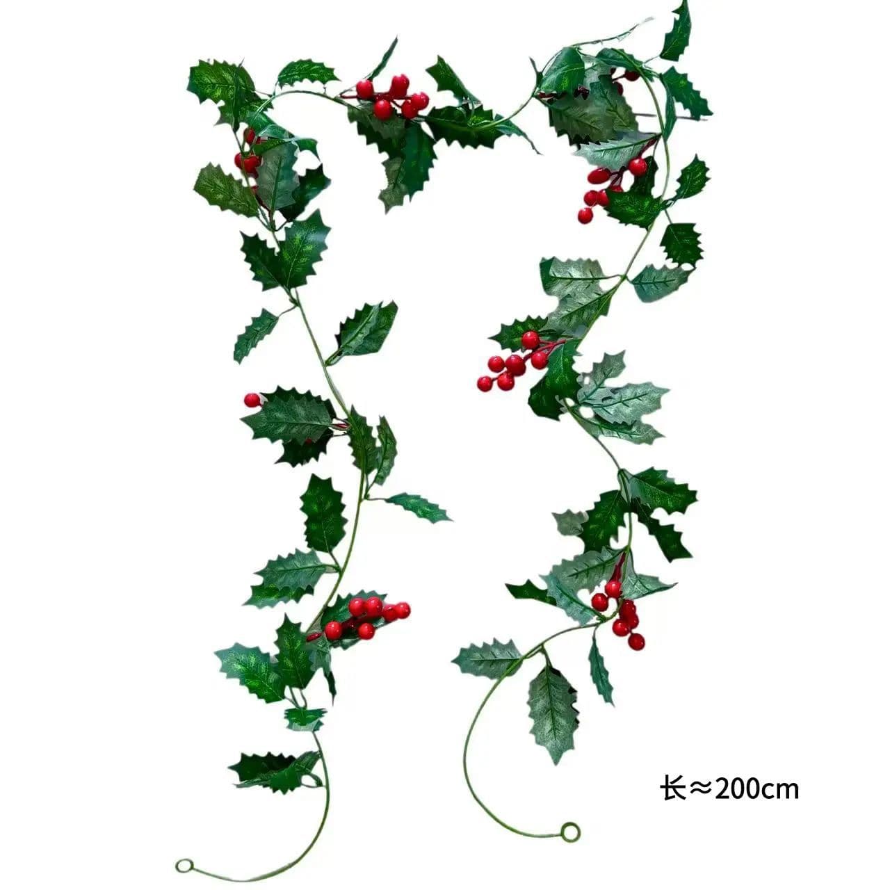 Artificial Red Berry Vines Christmas Wall Hanging with Nordic Style, Festive Atmosphere, Amazon Red Berry Soft Vines, Cross-border E-commerce