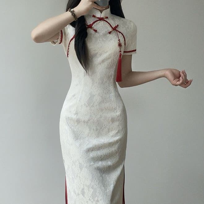 New Chinese-Style Cheongsam 2026 New Model, National Style, Sexy, Engagement, Everyday, Elegant, High-End, Improved Young Style, Summer for Girls