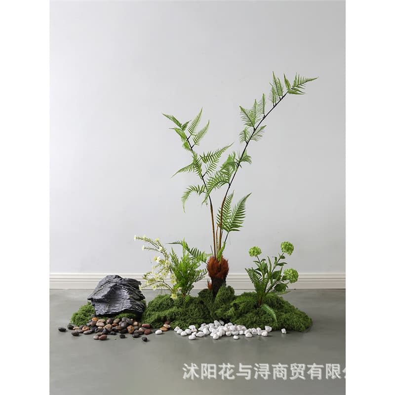 Artificial Flower Green Plant Landscape Fake Plant Clothing Store Window Decoration Simulation Floor Decoration Staircase Placement Floral Art