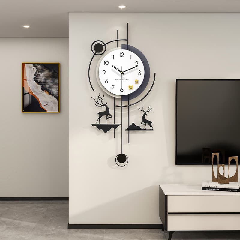 Modern Simple Wall Clock Living Room Style Internet Celebrity New Creative Silent Clock Home Decoration Atmospheric Clock