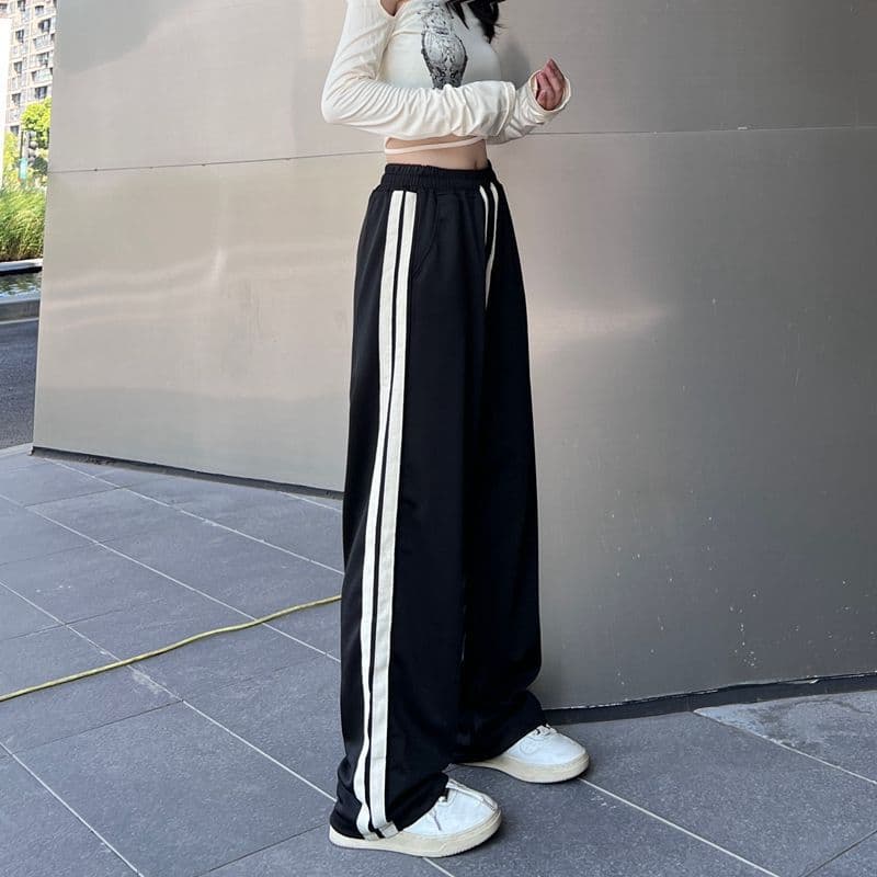 Women's Casual Pants, Spring/Autumn/Winter Sports Pants, High-Waisted Wide-Leg Sweatpants, Cross-Border Wholesale, Slim Casual Pants