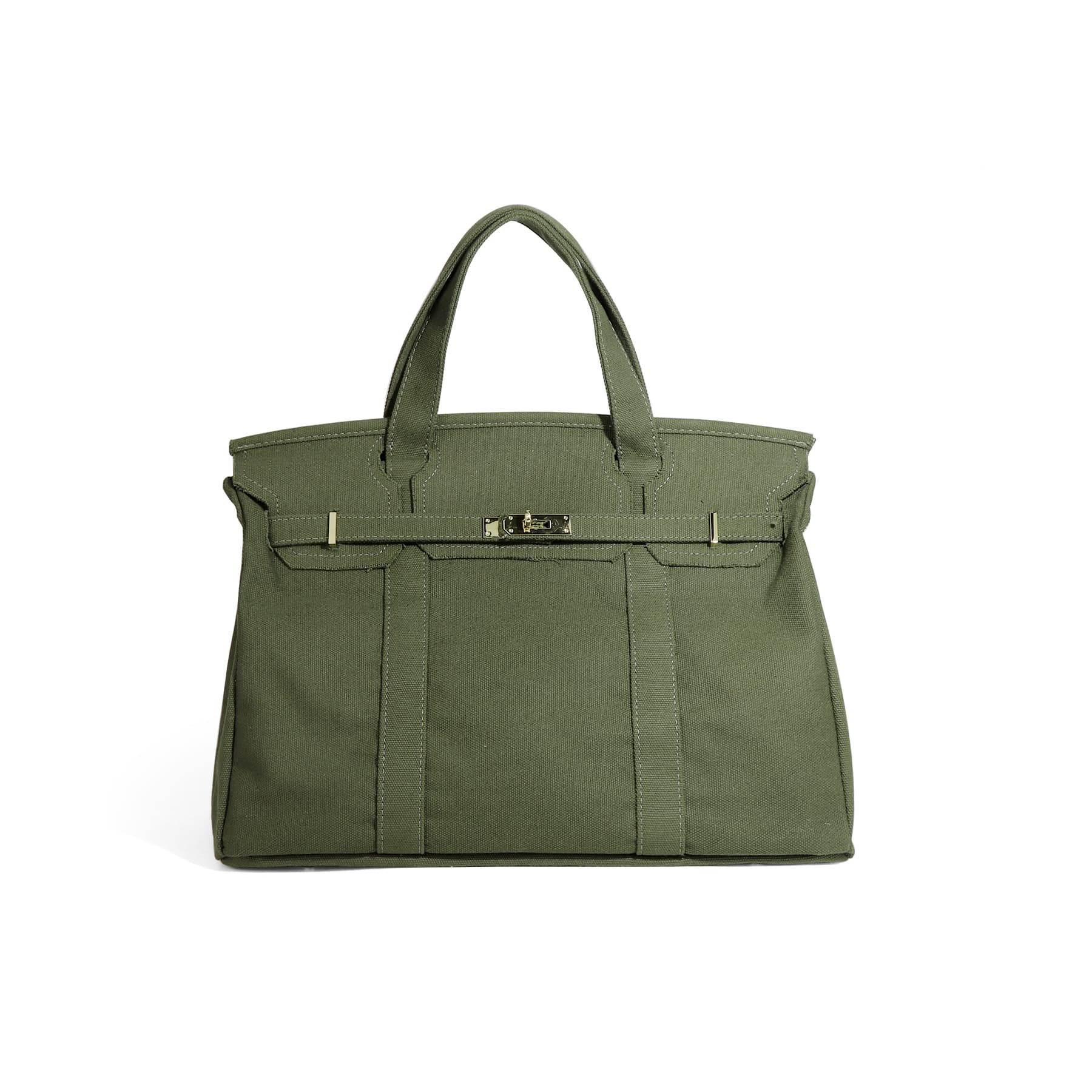 Canvas Tote Bag Premium Solid Color Handbag Large Capacity Commuter Versatile
