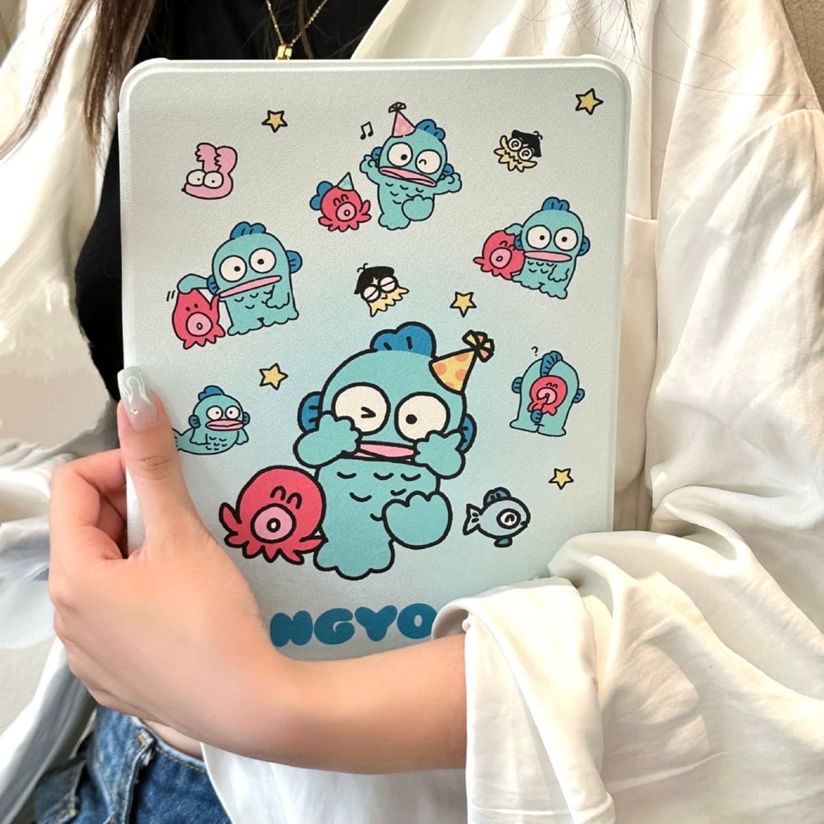 Compatible with iPad Pro 11-inch Blue Clownfish Case for iPad 6/7/8/9 Apple Mini Protective Cover