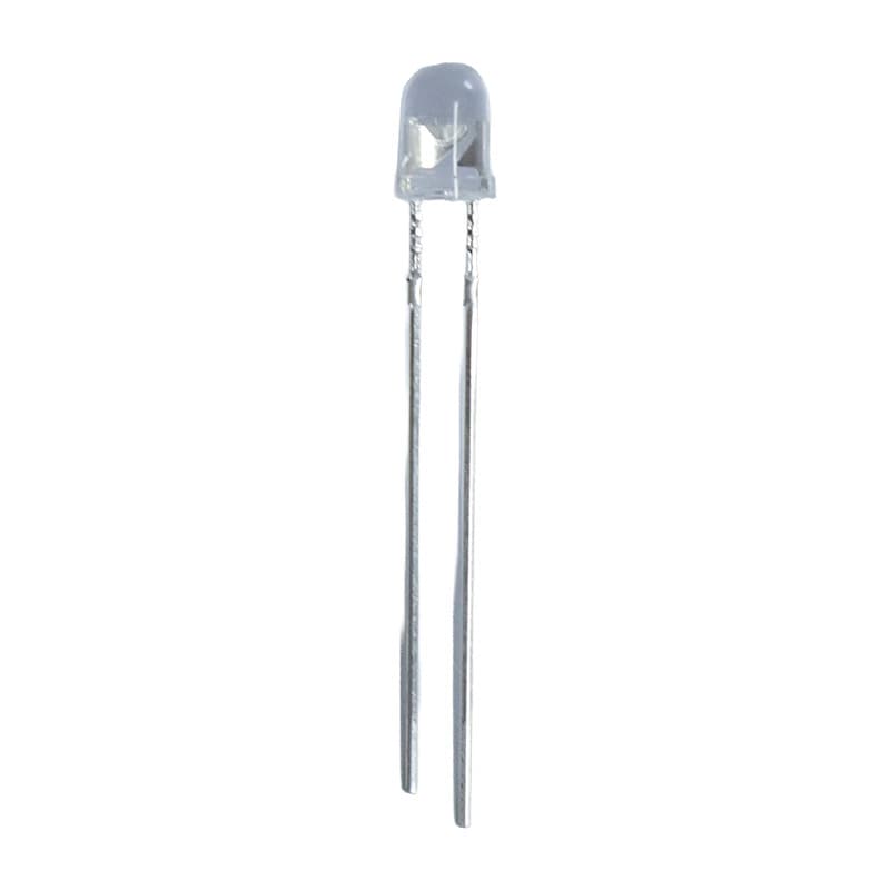 F4 Oval Through-Hole Long-Lead White LED, High-Brightness Clear Lens, Cross-Border LED Emitting Diode