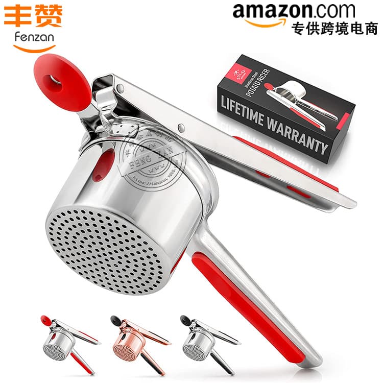 Large Cross-border New Stainless Steel Potato Masher Bulk Wholesale Kitchen Tool Multi-functional Press