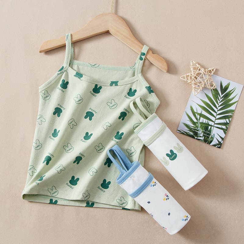 Girls' Cotton Vest Summer Kids Camisole Undershirt Sleeveless Top Baby Wear-Out Tank Top