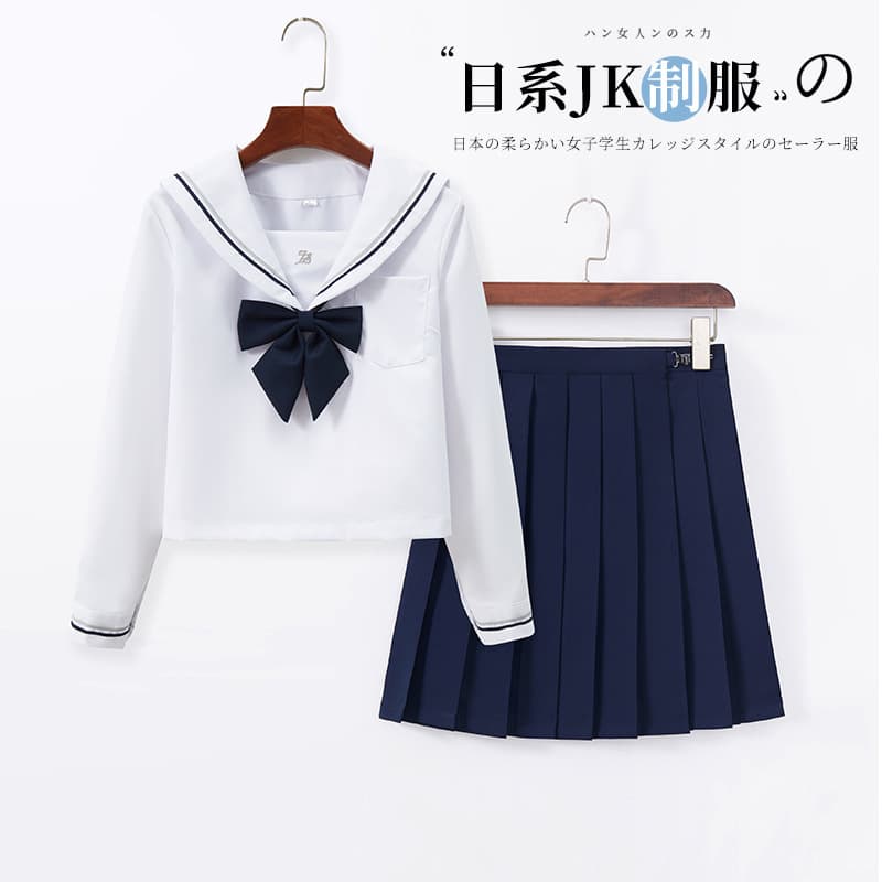 Anjing JK Uniform Set, Traditional Japanese School Style Sailor Suit Basic Short Skirt, School-Inspired Pleated Skirt Manufacturer