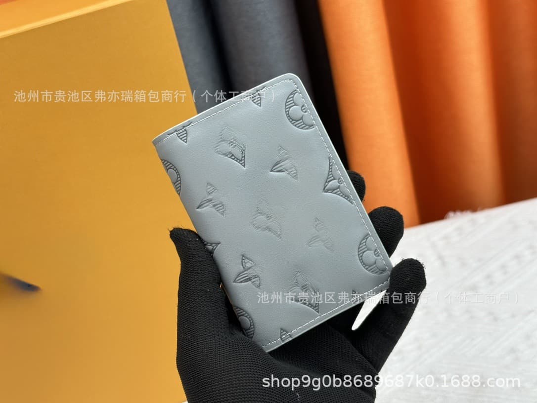 New Style Drop Shipping Blue Ultra-Thin Card Holder Limited Edition Graffiti Swimming Exquisite Unisex Print