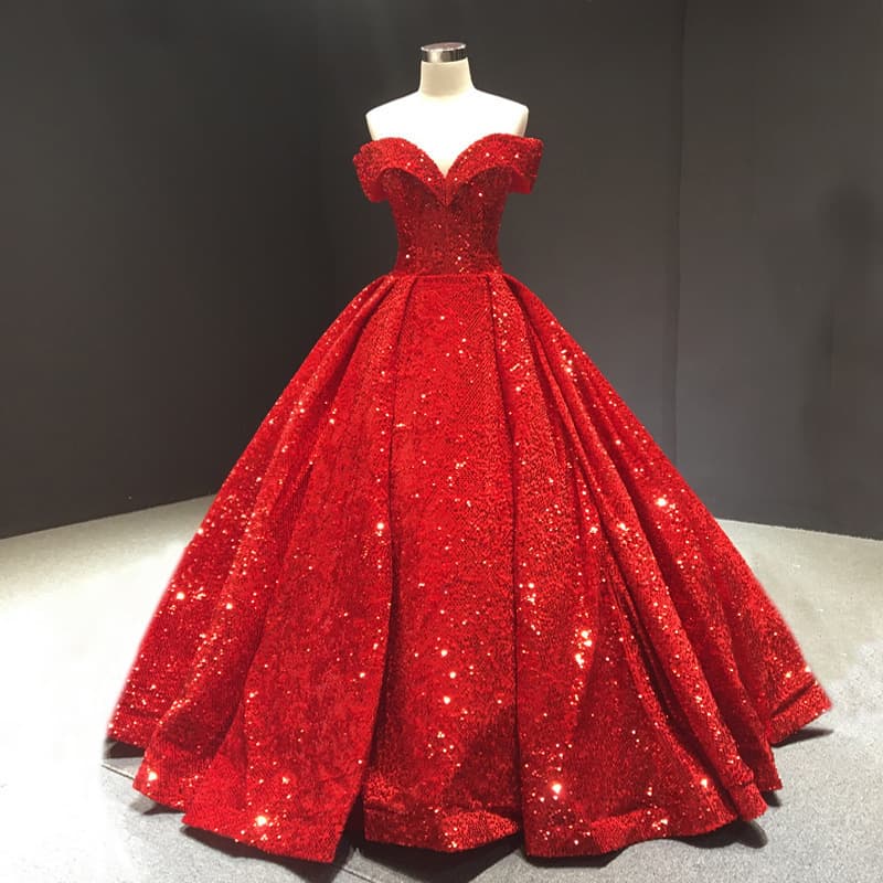 One-Shoulder Bridesmaid Dress Export Puffy Skirt 2026 Red Dream Train Wedding Dress Women Amazon eBay