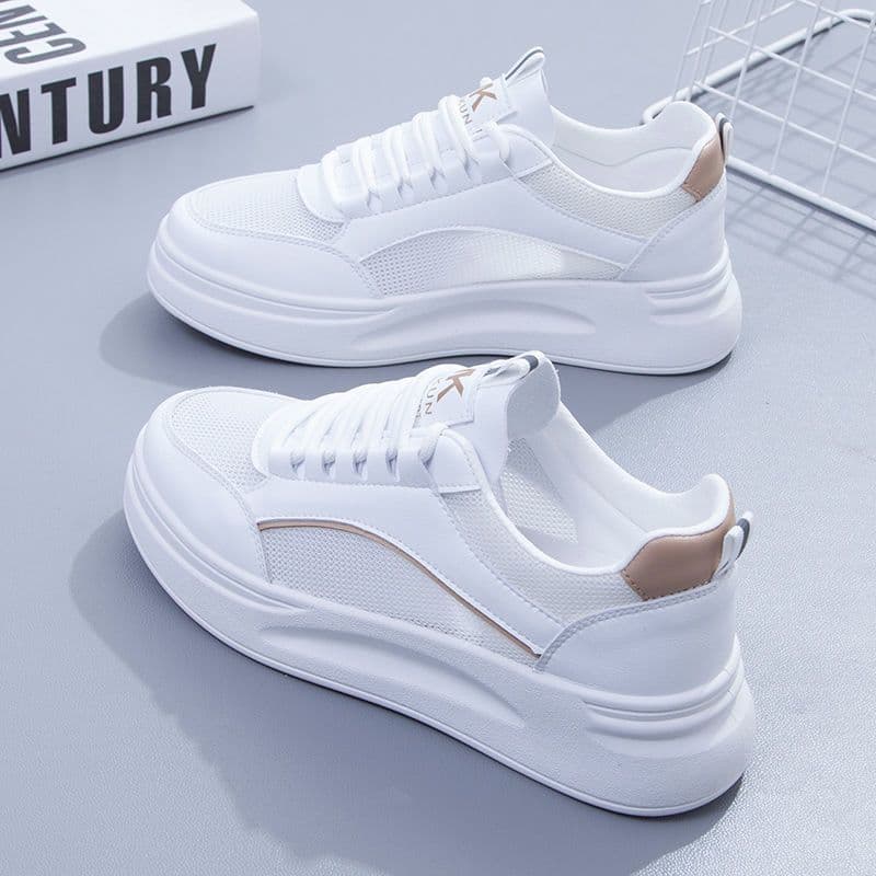 Women's White Sneakers 2024 New Spring Summer Casual Breathable Mesh Sports Shoes Fashion Lazy Shoes