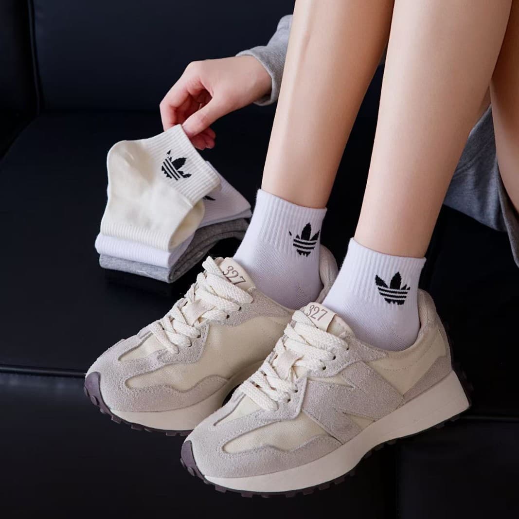 Cotton Short Socks for Men and Women, Casual Sports Mid-Calf Socks, Versatile Trendy Socks, Student Short Cotton Socks, All-Season Style